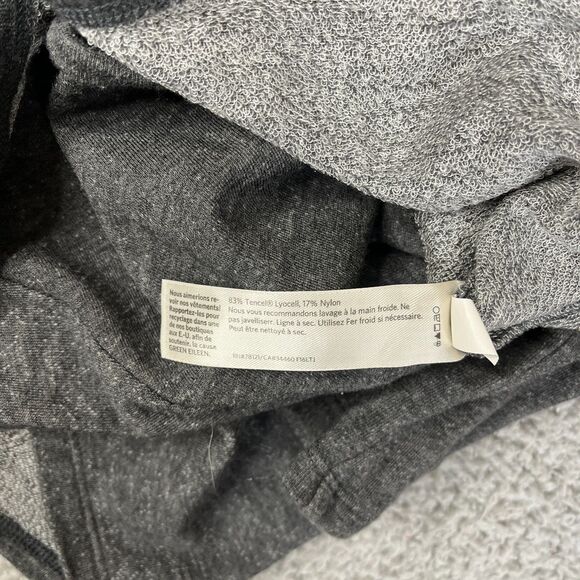 Eileen Fisher Cropped Sweater Womens M Gray Cowl Neck Curved Hem Sweatshirt - Picture 8 of 8